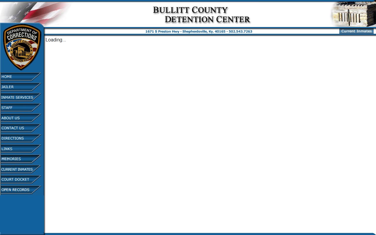 Bullitt County inmate roster frame for current jail records
